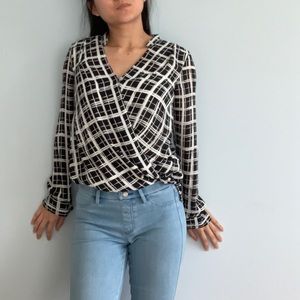 H&M cross-over blouse